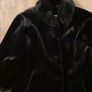 Black faux fur women’s jacket